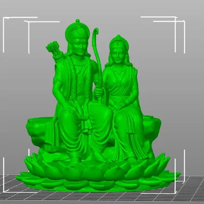 Mô hình 3D Lord Rama và Seetha Maa nghệ thuật tinh xảo