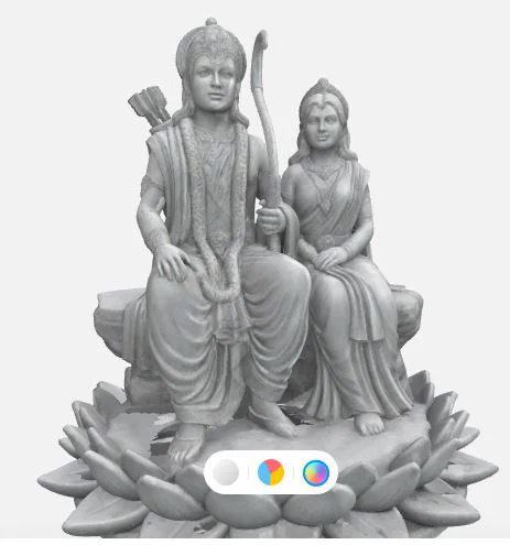 Mô hình 3D Lord Rama và Seetha Maa nghệ thuật tinh xảo - Image 2