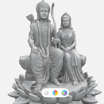 Mô hình 3D Lord Rama và Seetha Maa nghệ thuật tinh xảo