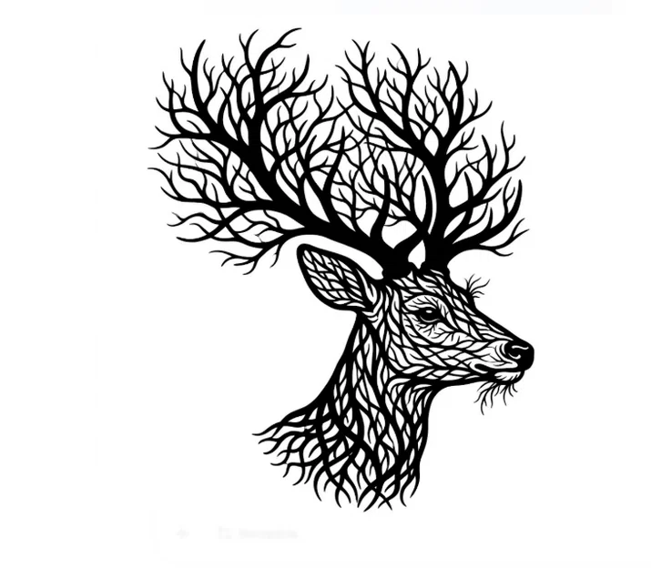 Tranh Treo Tường Hươu Gạc Tree of Life Cao Cấp - STL + SVG (No Supports) - Image 1