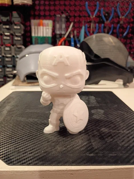 Mô hình in 3D Captain America phong cách Funko Pop siêu đáng yêu - Image 1