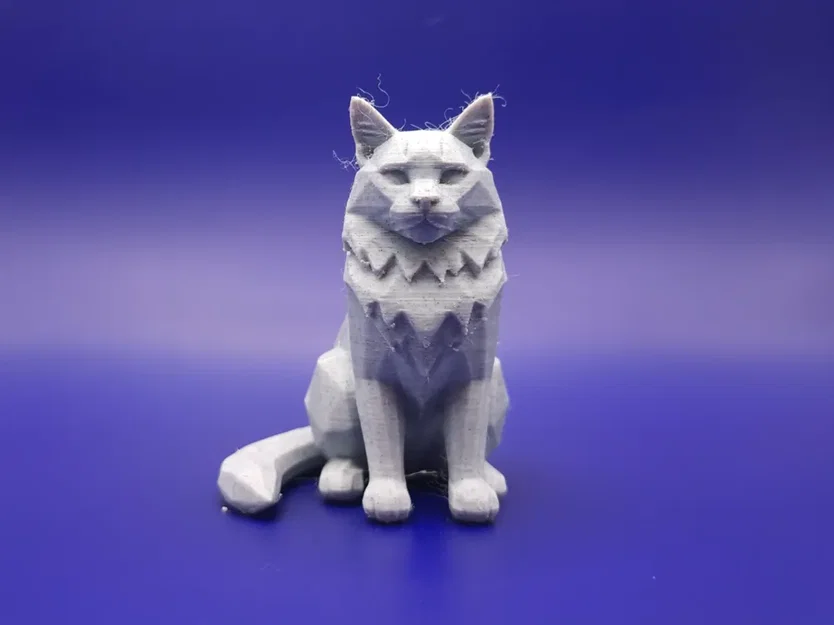 Tượng Maine Coon tối giản (Minimalist Maine Coon figure) - Image 1