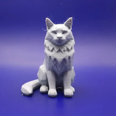 Tượng Maine Coon tối giản (Minimalist Maine Coon figure)