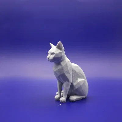 Tượng mèo Bengal tối giản hình khối (Minimalist Bengal figurine)