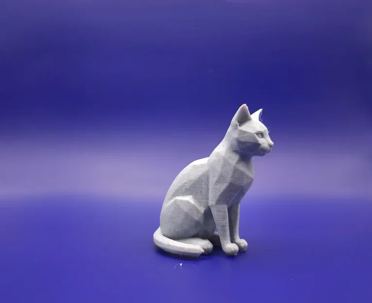 Tượng mèo Bengal tối giản hình khối (Minimalist Bengal figurine) - Image 3