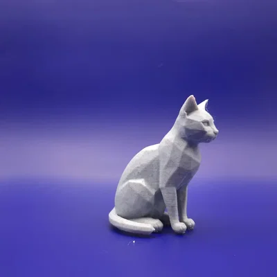 Tượng mèo Bengal tối giản hình khối (Minimalist Bengal figurine)