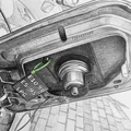 Dacia Sandero Stepway III – Ngàm giữ adapter LPG nam châm (TPU/ASA) - Thumbnail 1
