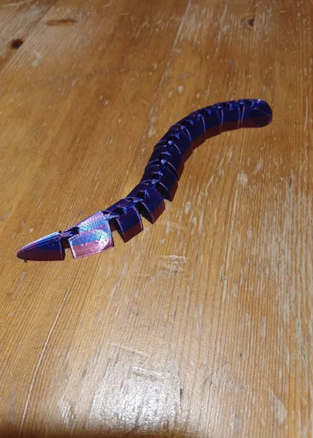 Mô hình rắn uốn dẻo (flexi fidget snek) in 3D đơn giản và thú vị - Image 1