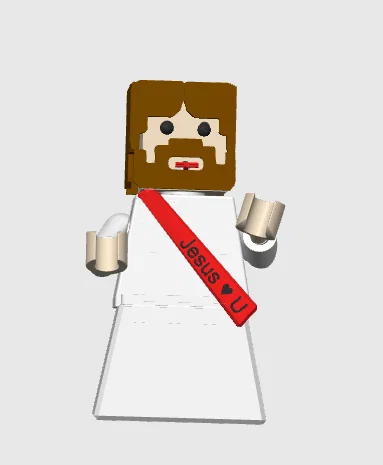 Mô hình in 3D Minecraft x Lego: Jesus Loves You độc đáo - Image 3