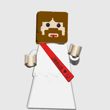 Mô hình in 3D Minecraft x Lego: Jesus Loves You độc đáo