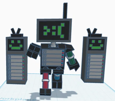 [NEW] Figure Roblox khớp S3RV3RW4R3 Badware skin concept - Image 1