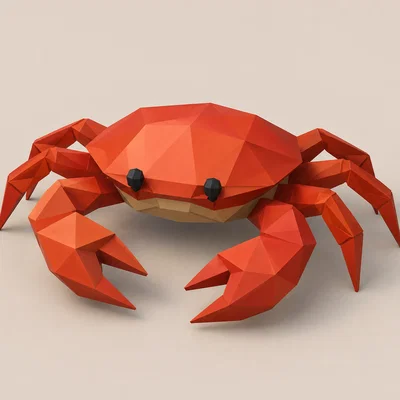 Mô hình chú cua Low Poly độc đáo cho in 3D