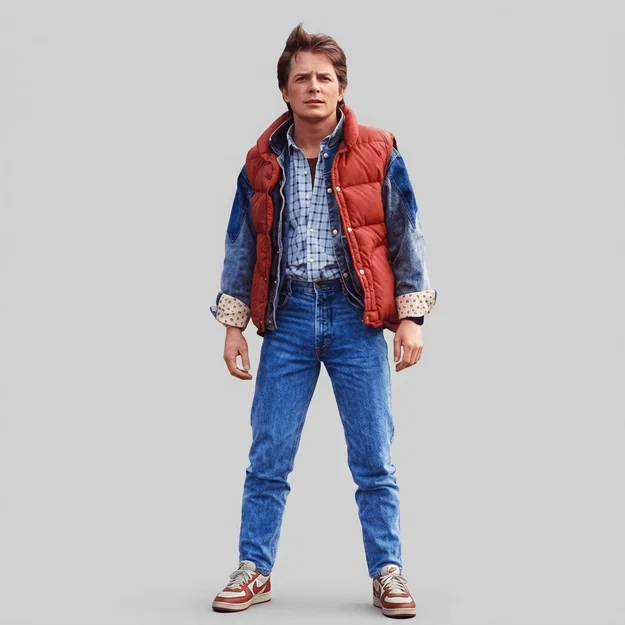 Mô hình 3D Marty McFly - Back to the Future 1985 đầy hoài niệm - Image 1