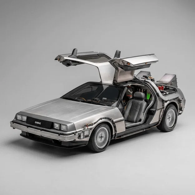 Mô hình 3D xe DeLorean 1985 kinh điển từ phim Back to the Future - Image 1