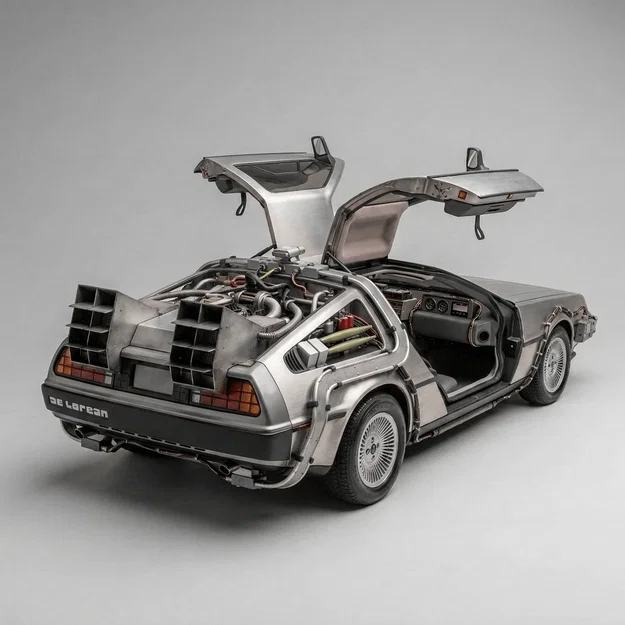 Mô hình 3D xe DeLorean 1985 kinh điển từ phim Back to the Future - Image 2