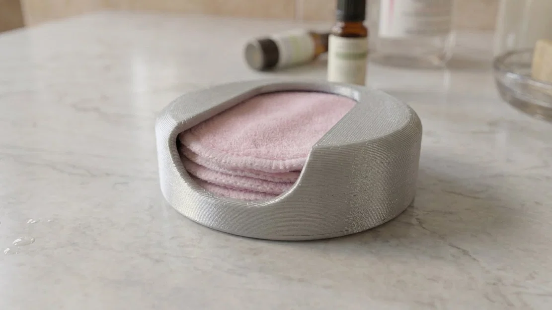 Hộp đựng bông tẩy trang (makeup remover pads) tái sử dụng - Image 1