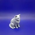 Tượng mèo Ragdoll tối giản (Minimalist Ragdoll Cat figurine) - Thumbnail 2