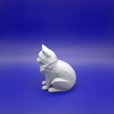 Tượng mèo Ragdoll tối giản (Minimalist Ragdoll Cat figurine)