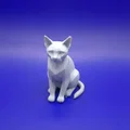 Figurine mèo Siamese tối giản (Minimalist siamese figurine) - Thumbnail 1