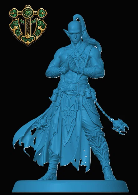 Drow Monk – Mô hình mini cho RPG/DnD - Image 1
