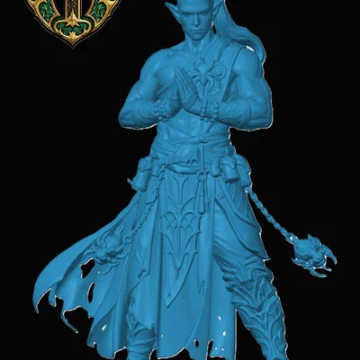 Drow Monk – Mô hình mini cho RPG/DnD
