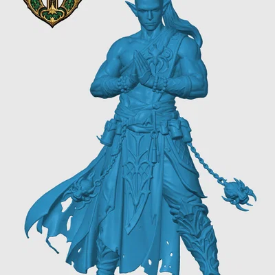 Drow Monk – Mô hình mini cho RPG/DnD