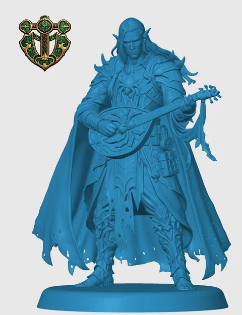 Drow Bard – Miniature cho RPG/DnD - Image 3