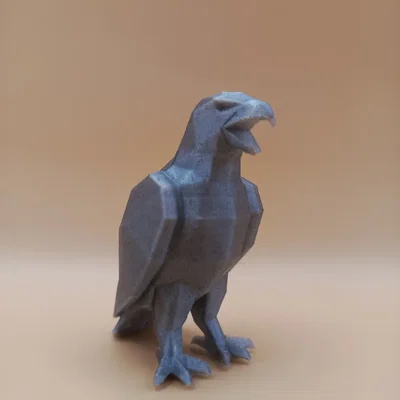 Tượng Điêu Khắc Chim Ưng Hình Học Low-Poly