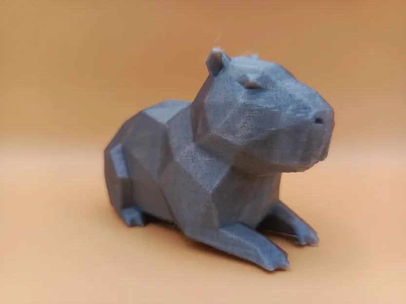 Tượng Capybara Low-Poly Hình Học (Geometric) – Sculpture - Image 1