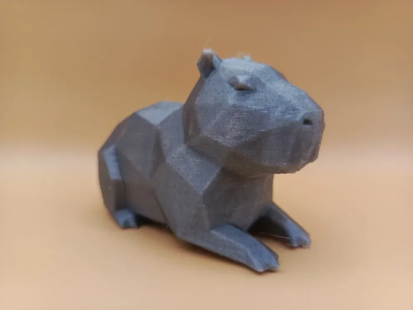 Tượng Capybara Low-Poly Hình Học (Geometric) – Sculpture - Image 2