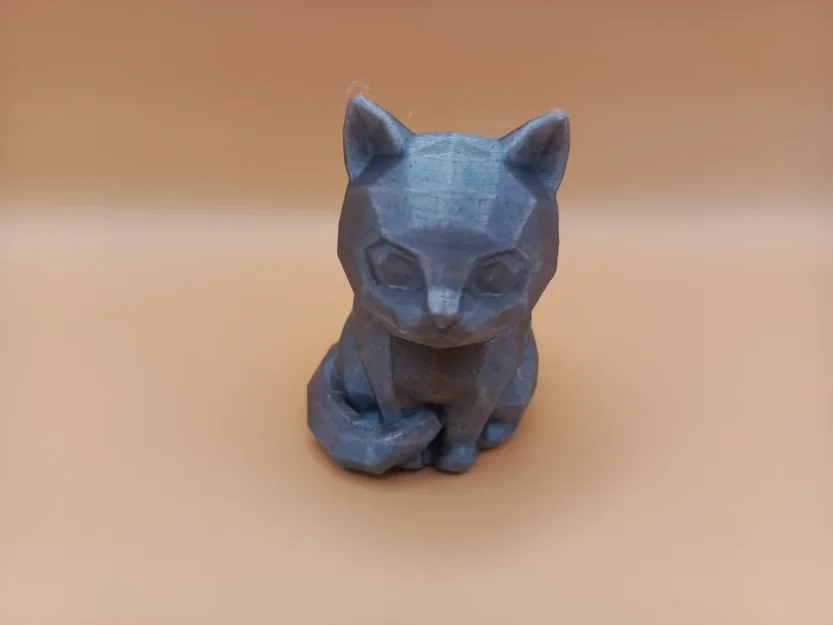 Tượng Mèo Hình Học Low-Poly - Image 1