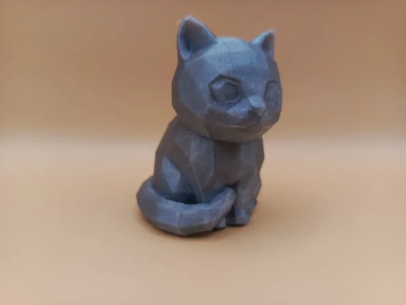 Tượng Mèo Hình Học Low-Poly - Image 2