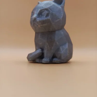 Tượng Mèo Hình Học Low-Poly
