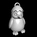 Mô hình chú chim cánh cụt đội vỏ trứng dễ thương in 3D - Thumbnail 1