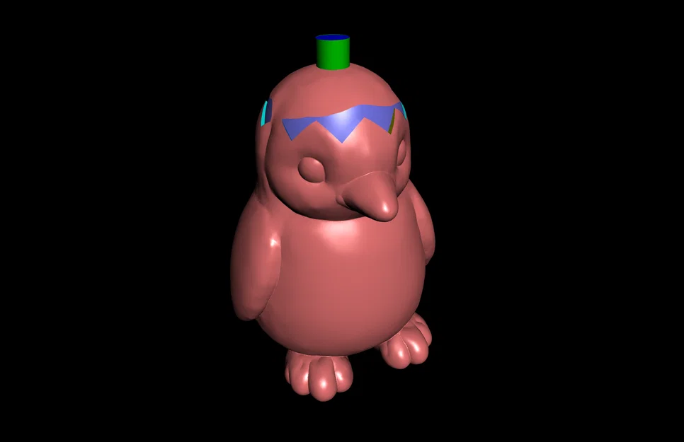 Mô hình chú chim cánh cụt đội vỏ trứng dễ thương in 3D - Image 3