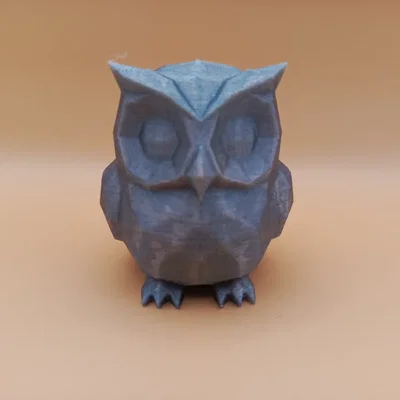 Tượng Cú Mèo Hình Học Low-Poly