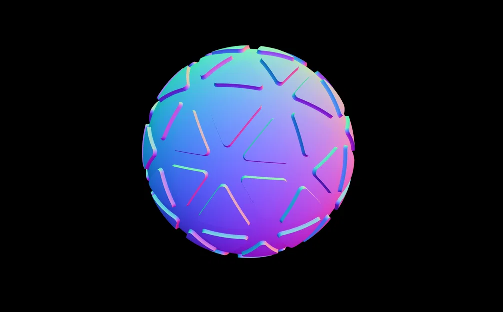 Mô hình Geodesics on the Sphere: Hình học 3D độc đáo - Image 1