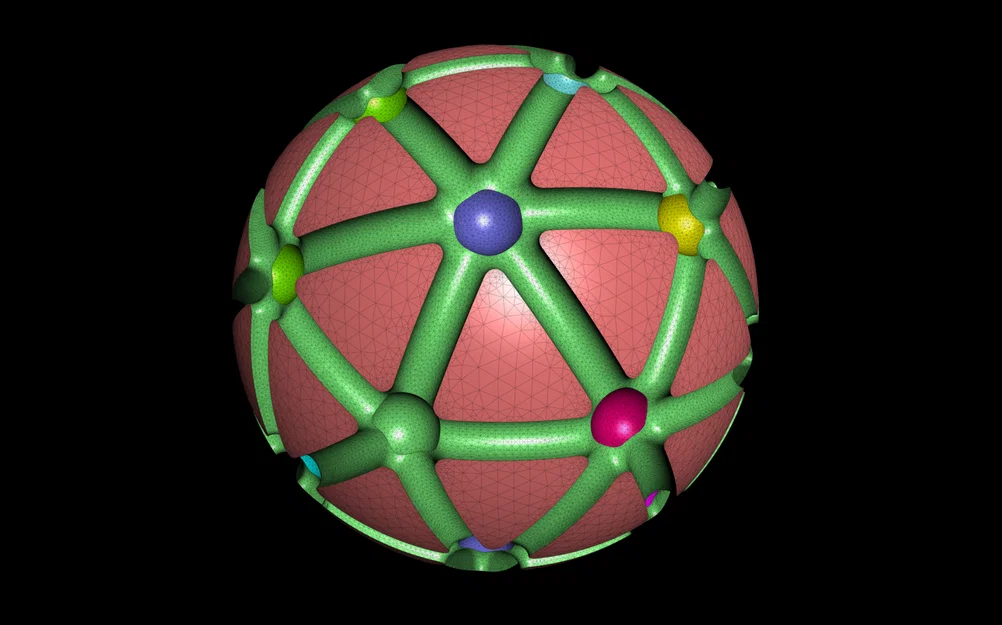 Mô hình Geodesics on the Sphere: Hình học 3D độc đáo - Image 3