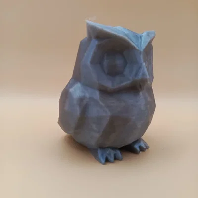 Tượng Cú Mèo Hình Học Low-Poly