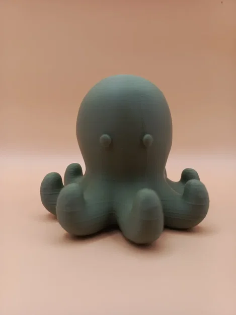 Tượng Bạch Tuộc Chibi Mịn Mà (Smooth Chibi Octopus Sculpture) - Image 2