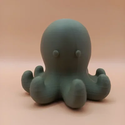 Tượng Bạch Tuộc Chibi Mịn Mà (Smooth Chibi Octopus Sculpture)
