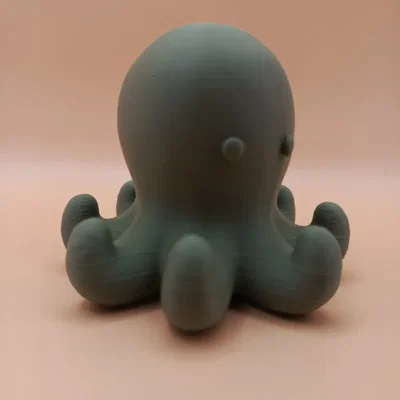 Tượng Bạch Tuộc Chibi Mịn Mà (Smooth Chibi Octopus Sculpture)
