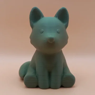 Tượng Sói Chibi Mịn Màng (Smooth Chibi Wolf Sculpture)