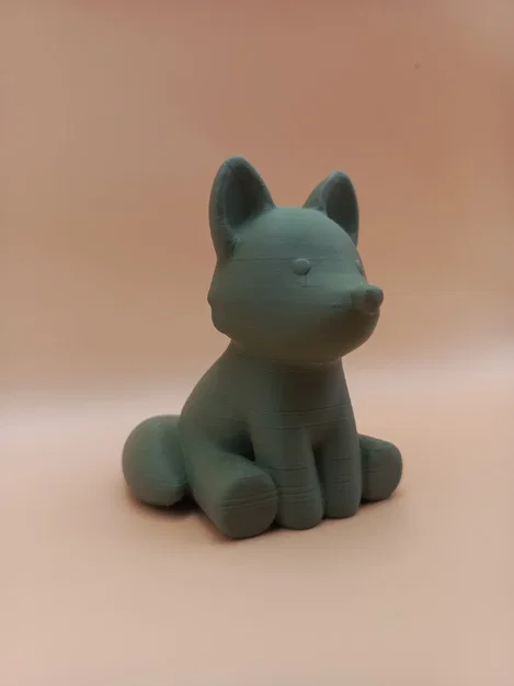 Tượng Sói Chibi Mịn Màng (Smooth Chibi Wolf Sculpture) - Image 2
