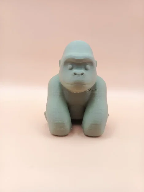 Tượng Khỉ Đột Chibi Mịn Mượt (Smooth Chibi Gorilla Sculpture) - Image 2