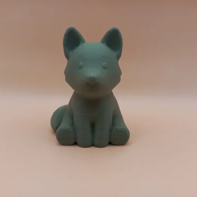 Tượng Sói Chibi Mịn Màng (Smooth Chibi Wolf Sculpture)