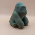 Tượng Khỉ Đột Chibi Mịn Mượt (Smooth Chibi Gorilla Sculpture) - Thumbnail 3