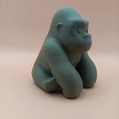 Tượng Khỉ Đột Chibi Mịn Mượt (Smooth Chibi Gorilla Sculpture)