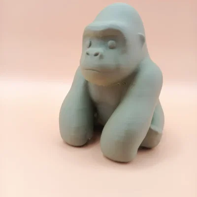 Tượng Khỉ Đột Chibi Mịn Mượt (Smooth Chibi Gorilla Sculpture)