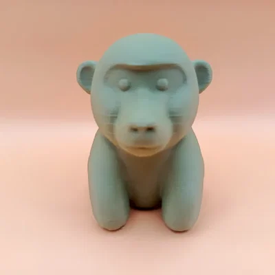 Tượng Baboon Chibi Mịn (Smooth Chibi Baboon Sculpture)